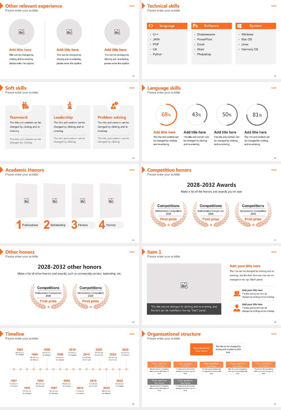 California Institute of Technology Resume PPT Template16:9 ratio PPT effect preview image3