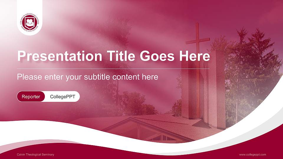 Calvin Theological Seminary Lecture Sharing and Networking Event PPT Template16:9 ratio PPT effect preview image