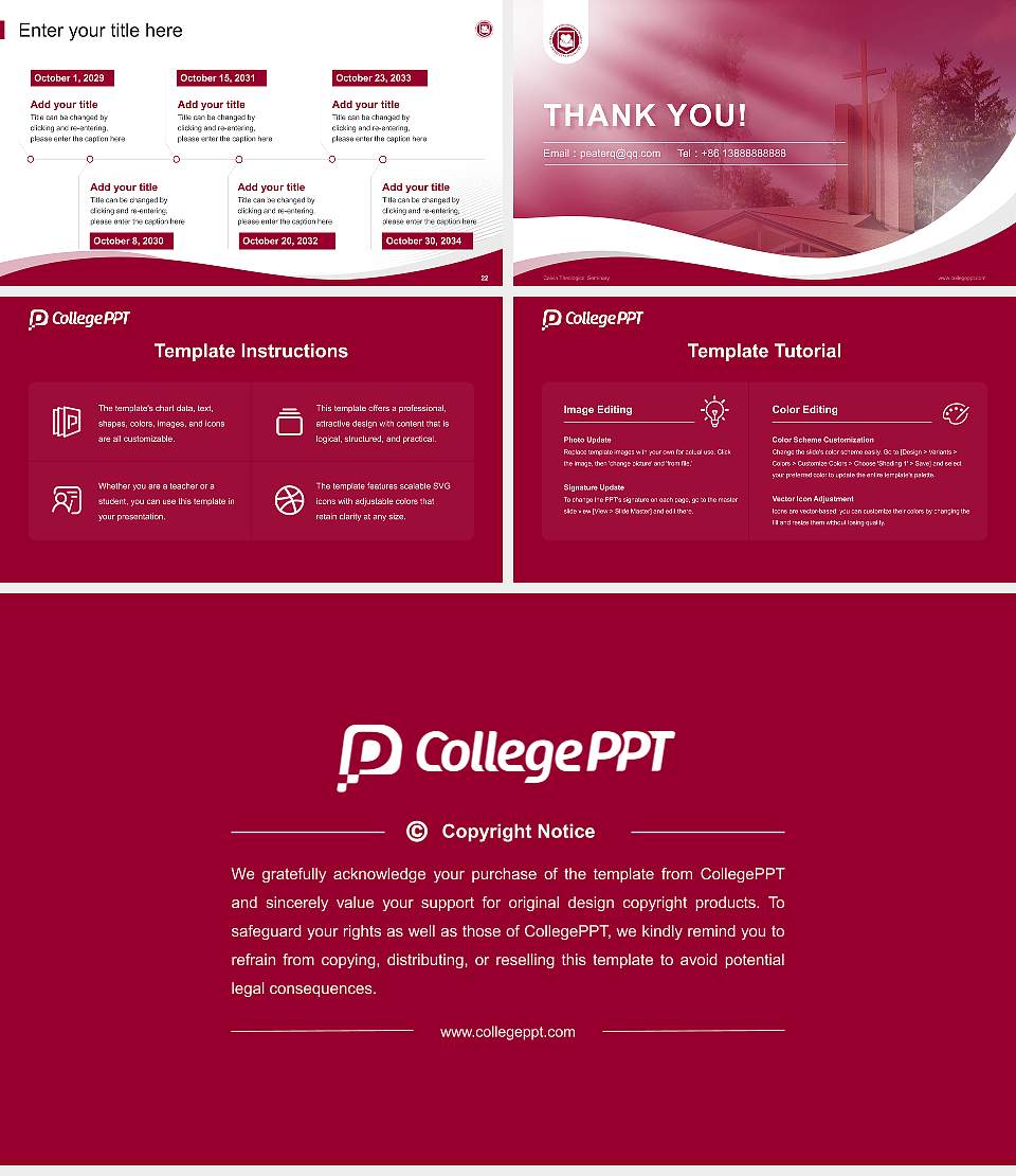 Calvin Theological Seminary Lecture Sharing and Networking Event PPT Template16:9 ratio PPT effect preview image4