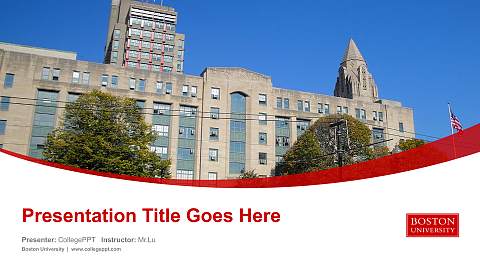Boston University Course/Courseware Creation PPT Template