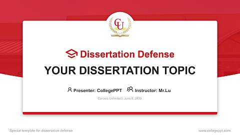 Careers Unlimited Graduation Thesis Defense PPT Template