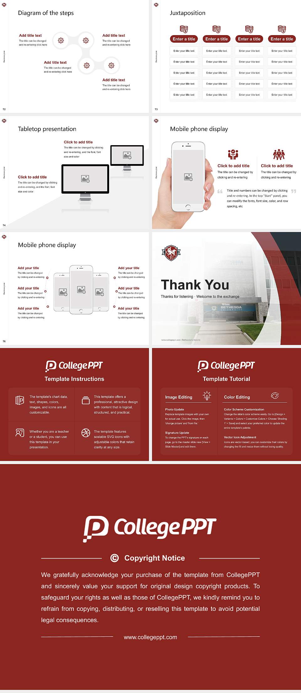 Bethesda University Competition/Entrepreneurship Contest PPT Template4:3 ratio PPT effect preview image9