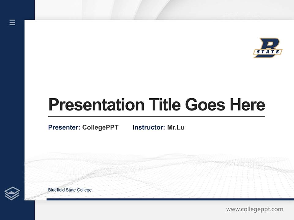 Bluefield State College Thesis Proposal/Graduation Defense PPT Template4:3 ratio PPT effect preview image5