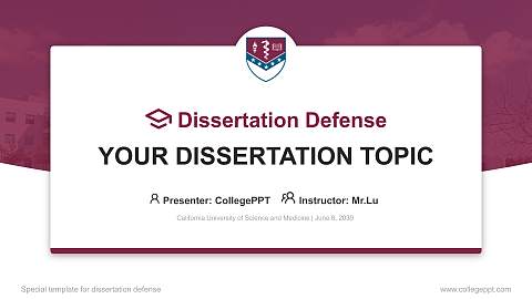 California University of Science and Medicine Graduation Thesis Defense PPT Template