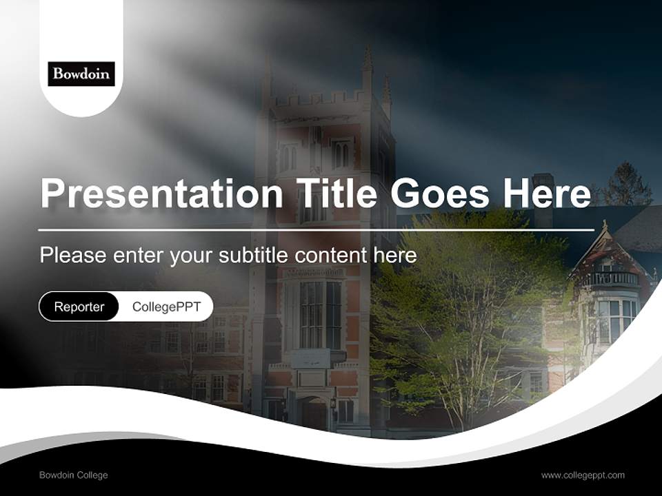 Bowdoin College Lecture Sharing and Networking Event PPT Template4:3 ratio PPT effect preview image4