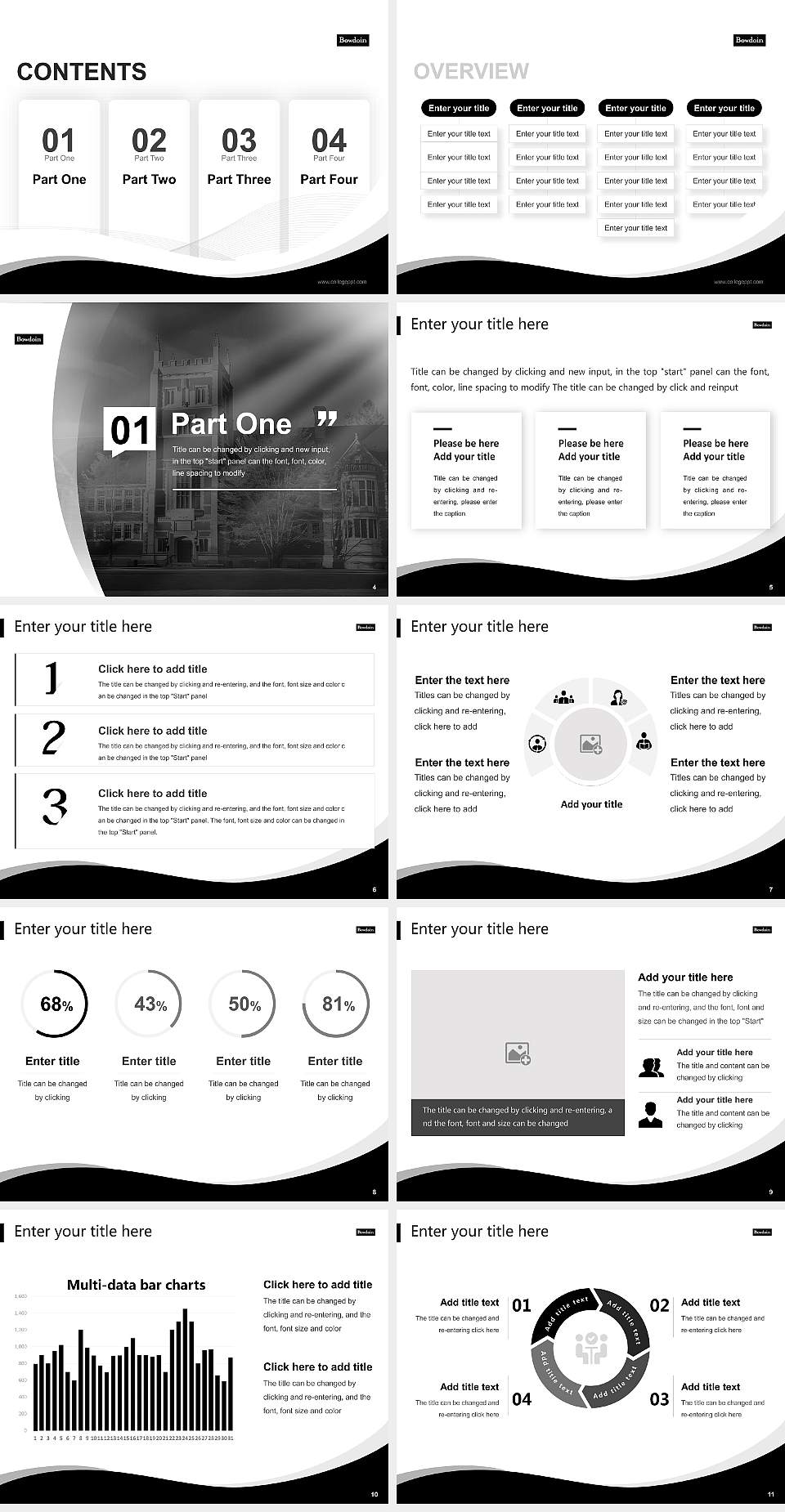 Bowdoin College Lecture Sharing and Networking Event PPT Template4:3 ratio PPT effect preview image2