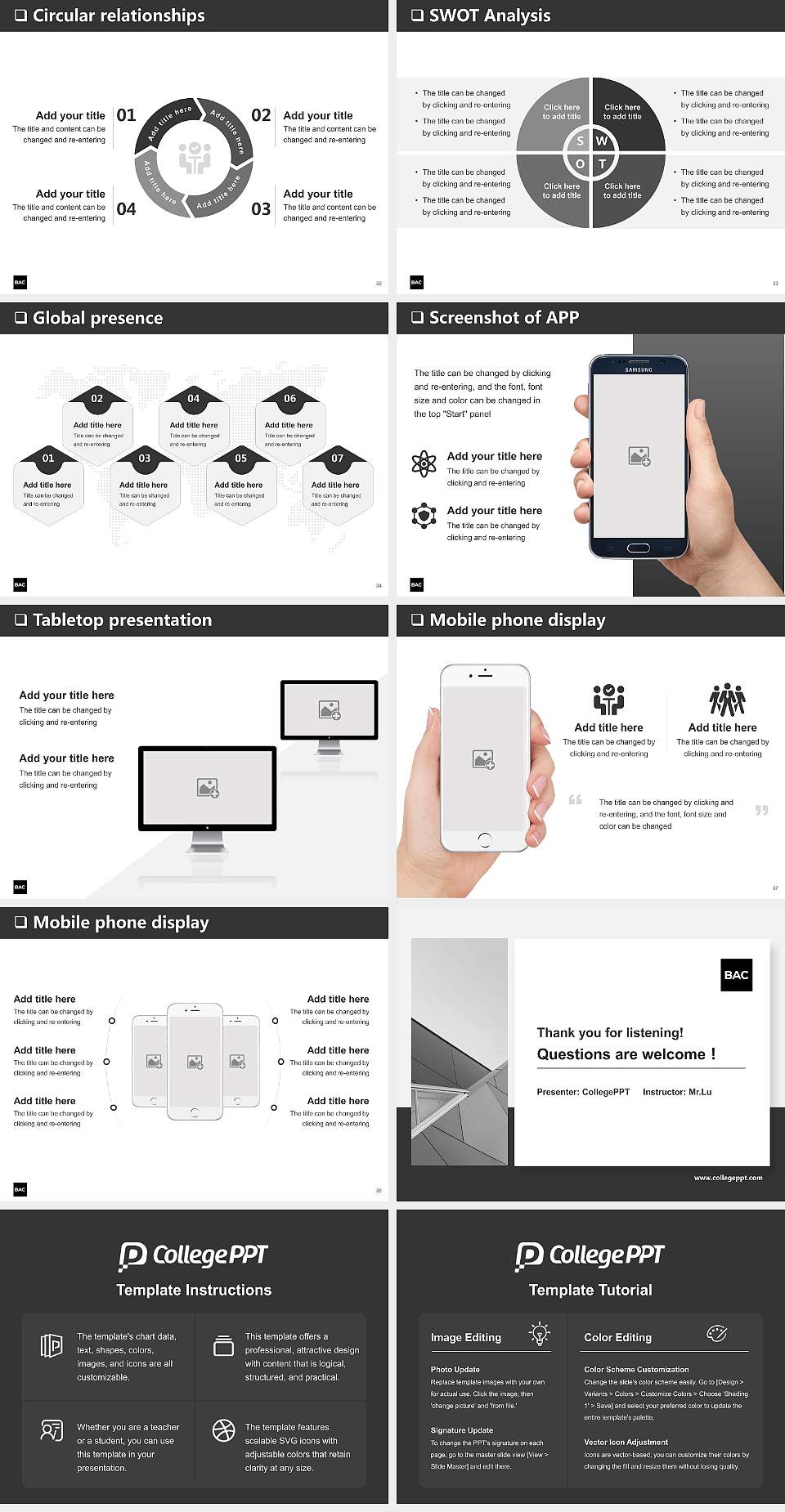 Boston Architectural College General Purpose PPT Template4:3 ratio PPT effect preview image5