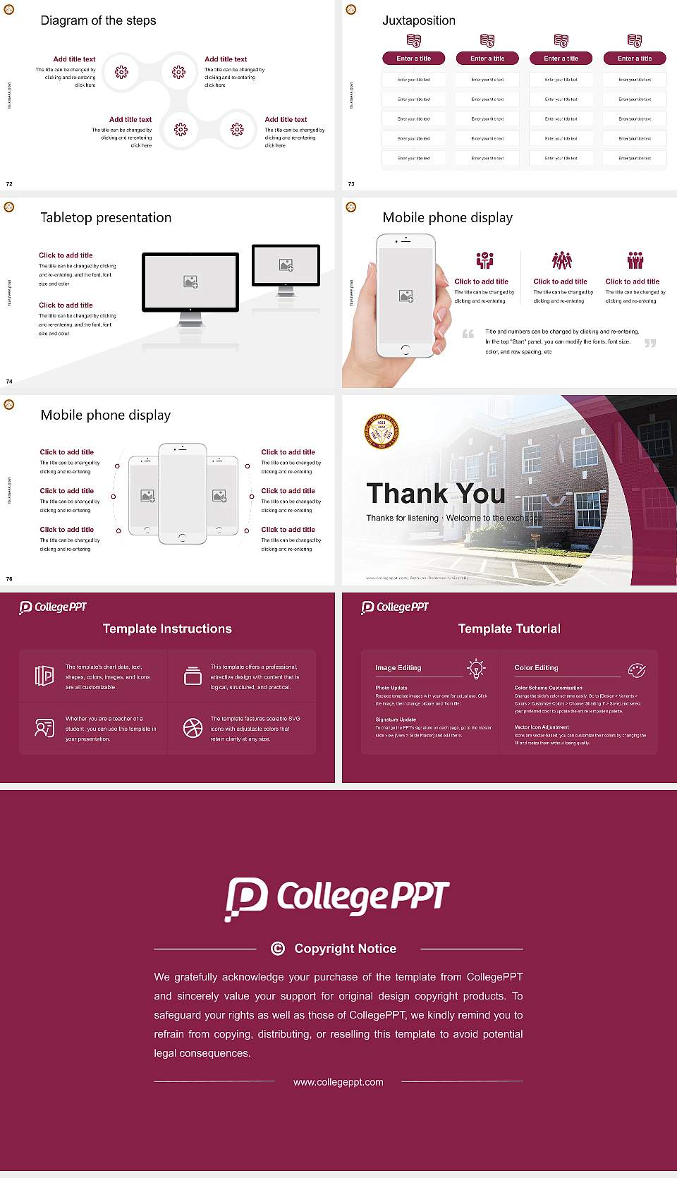 Bethune-Cookman University Competition/Entrepreneurship Contest PPT Template16:9 ratio PPT effect preview image9