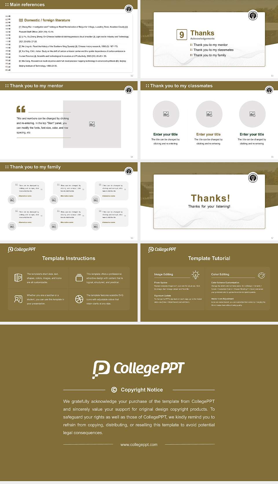 Bryant University Graduation Thesis Defense PPT Template16:9 ratio PPT effect preview image7