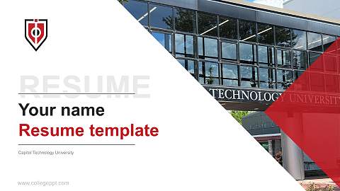 Capitol Technology University Resume PPT Template