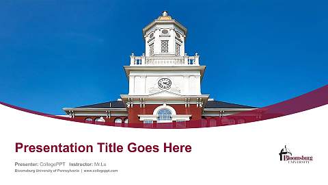 Bloomsburg University of Pennsylvania Course/Courseware Creation PPT Template