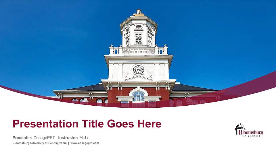 Bloomsburg University of Pennsylvania Course/Courseware Creation PPT Template16:9 ratio PPT effect preview image