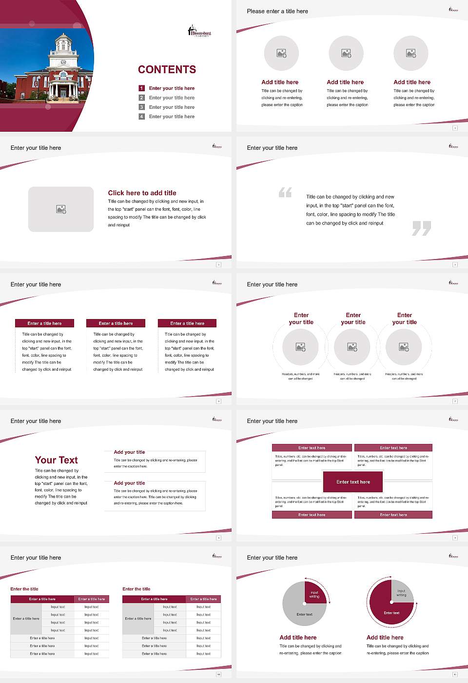 Bloomsburg University of Pennsylvania Course/Courseware Creation PPT Template16:9 ratio PPT effect preview image2