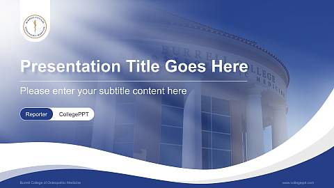 Burrell College of Osteopathic Medicine Lecture Sharing and Networking Event PPT Template
