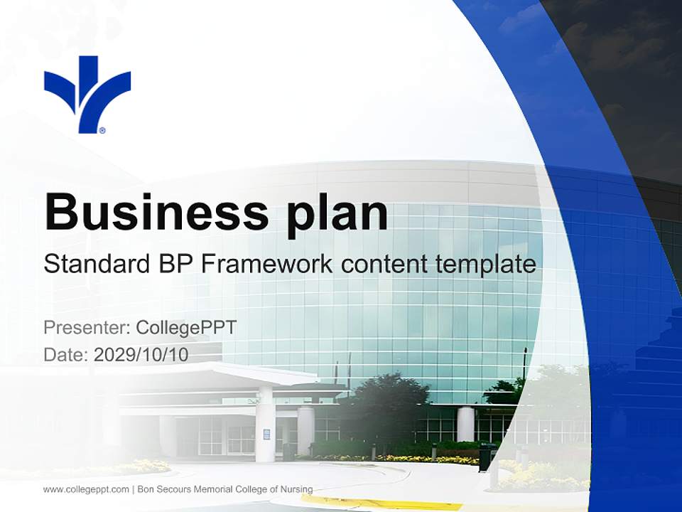 Bon Secours Memorial College of Nursing Competition/Entrepreneurship Contest PPT Template4:3 ratio PPT effect preview image9