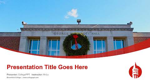 Bloomfield College Course/Courseware Creation PPT Template