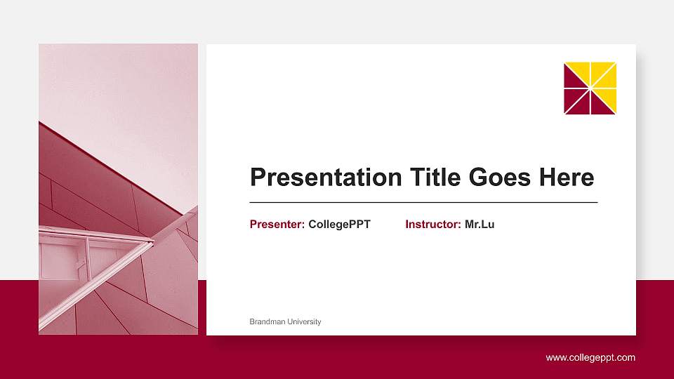 Brandman University General Purpose PPT Template16:9 ratio PPT effect preview image