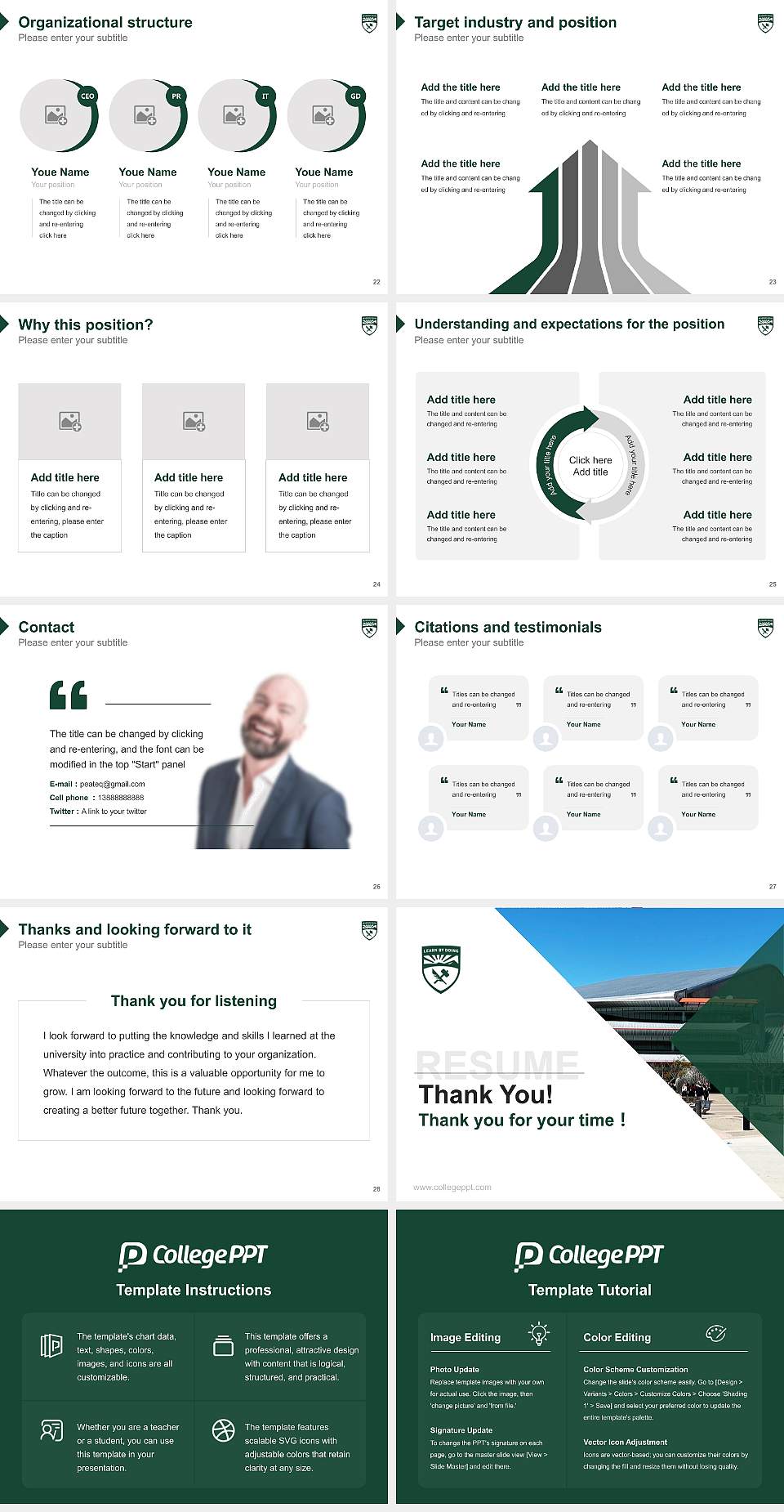 California Polytechnic State University-San Luis Obispo Resume PPT Template4:3 ratio PPT effect preview image4