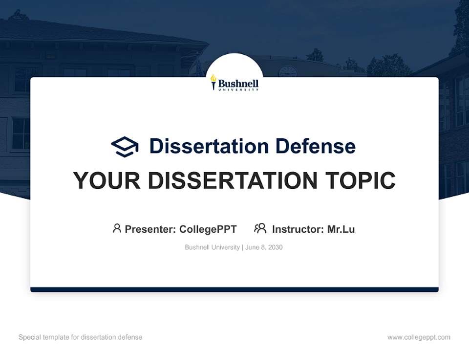 Bushnell University Graduation Thesis Defense PPT Template4:3 ratio PPT effect preview image7