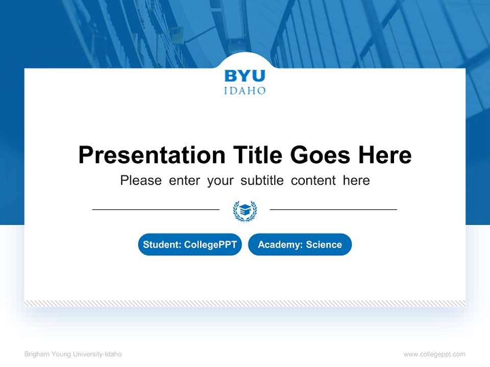 Brigham Young University-Idaho National Scholarship Defense PPT Template4:3 ratio PPT effect preview image4