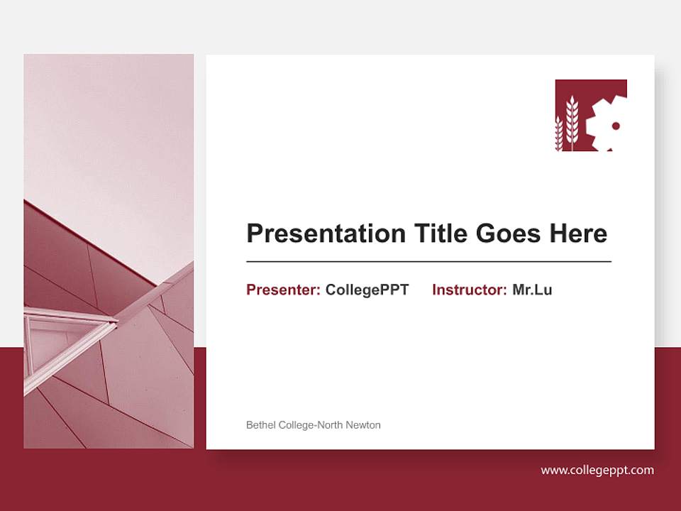 Bethel College-North Newton General Purpose PPT Template4:3 ratio PPT effect preview image6