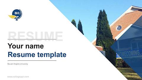 Beulah Heights University Resume PPT Template