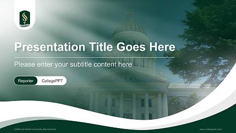 California State University-Sacramento Lecture Sharing and Networking Event PPT Template