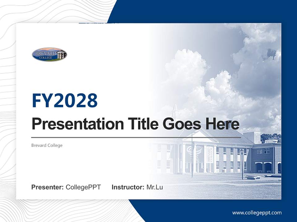 Brevard College Academic Presentation/Research Findings Report PPT Template4:3 ratio PPT effect preview image5