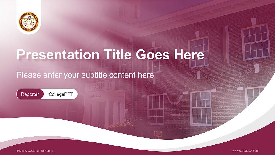 Bethune-Cookman University Lecture Sharing and Networking Event PPT Template16:9 ratio PPT effect preview image