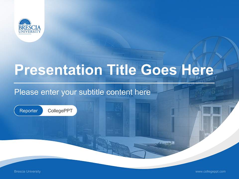 Brescia University Lecture Sharing and Networking Event PPT Template4:3 ratio PPT effect preview image4