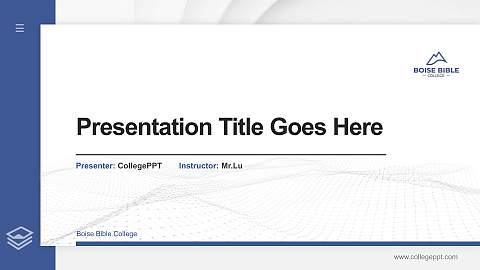 Boise Bible College Thesis Proposal/Graduation Defense PPT Template