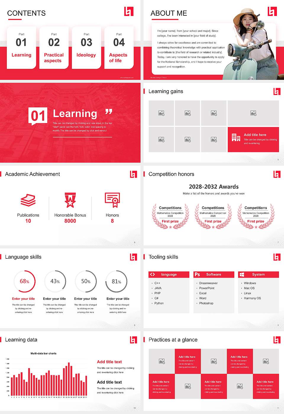 Berklee College of Music National Scholarship Defense PPT Template16:9 ratio PPT effect preview image2