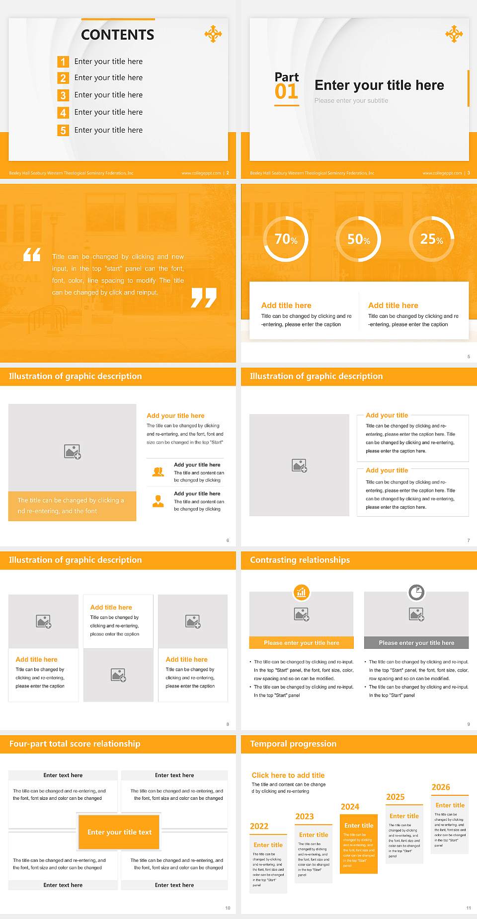 Bexley Hall Seabury Western Theological Seminary Federation, Inc Thesis Proposal/Graduation Defense PPT Template4:3 ratio PPT effect preview image2