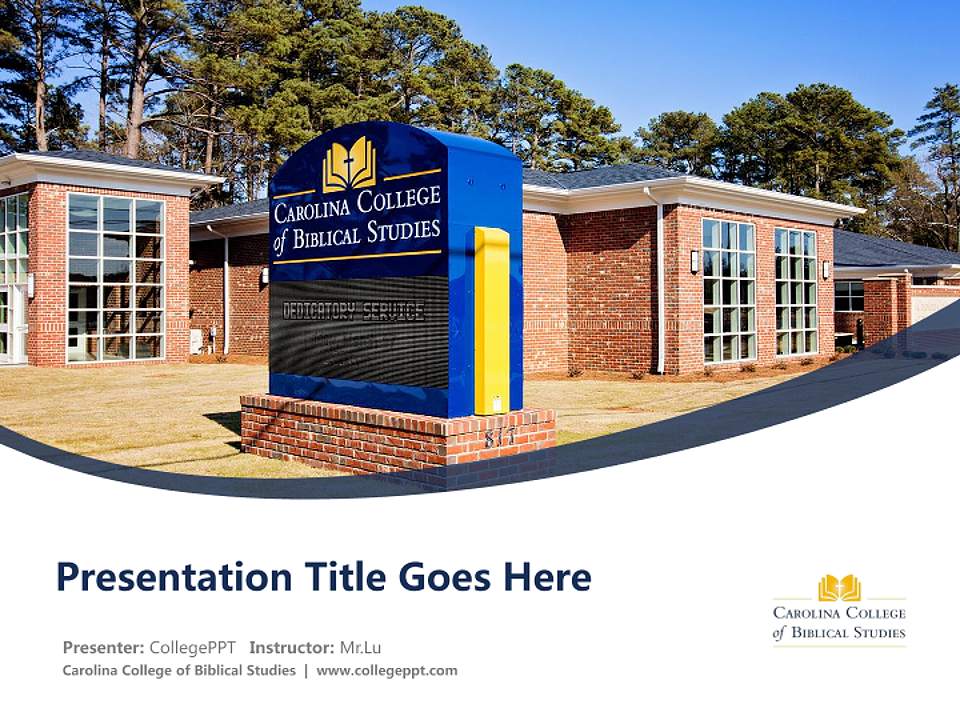 Carolina College of Biblical Studies Course/Courseware Creation PPT Template4:3 ratio PPT effect preview image5