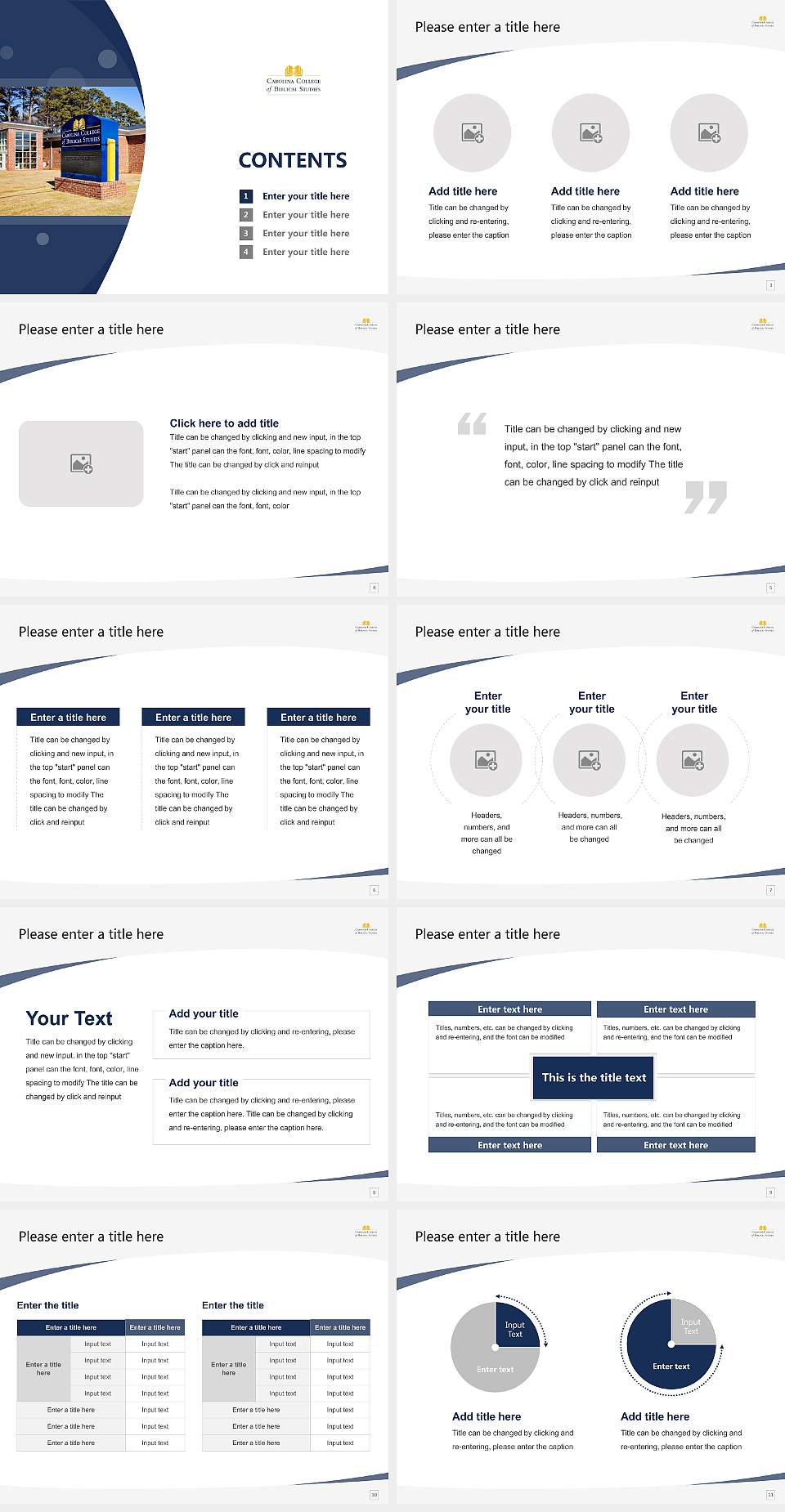 Carolina College of Biblical Studies Course/Courseware Creation PPT Template4:3 ratio PPT effect preview image2