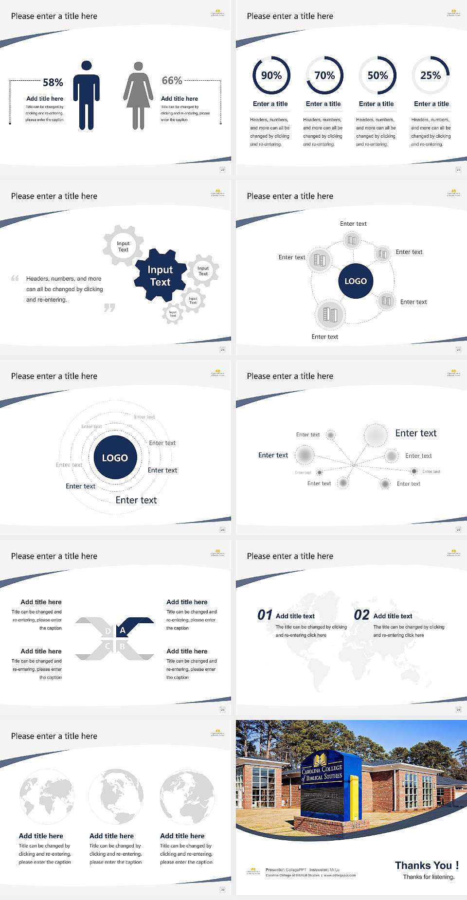 Carolina College of Biblical Studies Course/Courseware Creation PPT Template4:3 ratio PPT effect preview image4