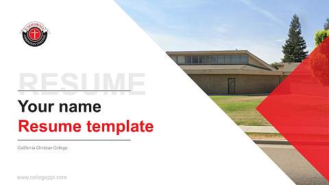 California Christian College Resume PPT Template