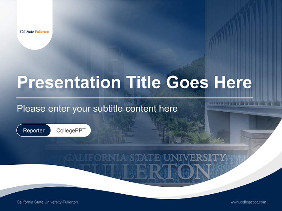 California State University-Fullerton Lecture Sharing and Networking Event PPT Template4:3 ratio PPT effect preview image4