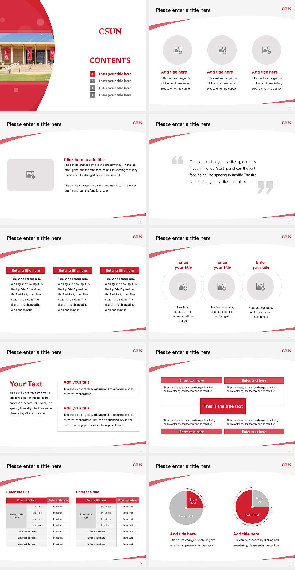 California State University-Northridge Course/Courseware Creation PPT Template4:3 ratio PPT effect preview image2