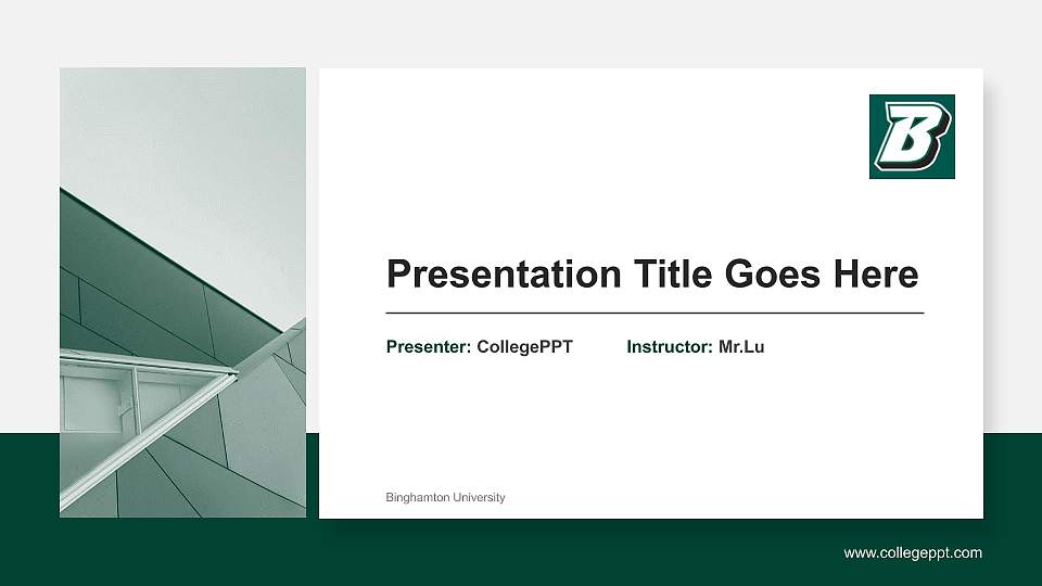 Binghamton University General Purpose PPT Template16:9 ratio PPT effect preview image