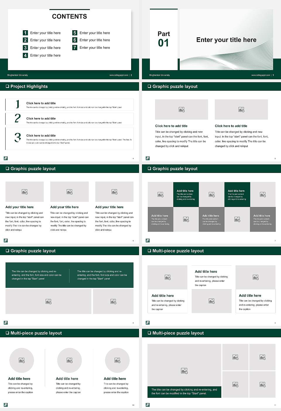 Binghamton University General Purpose PPT Template16:9 ratio PPT effect preview image2