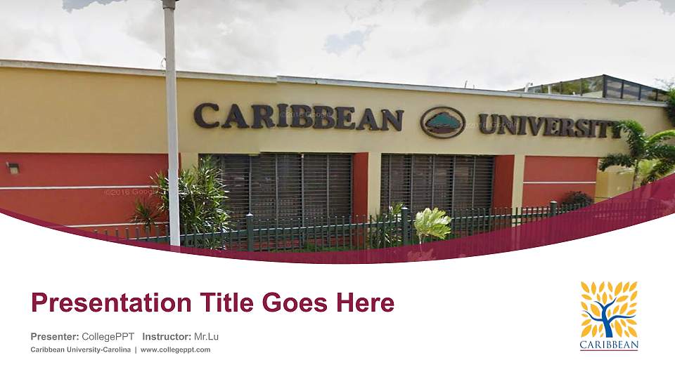Caribbean University-Carolina Course/Courseware Creation PPT Template16:9 ratio PPT effect preview image