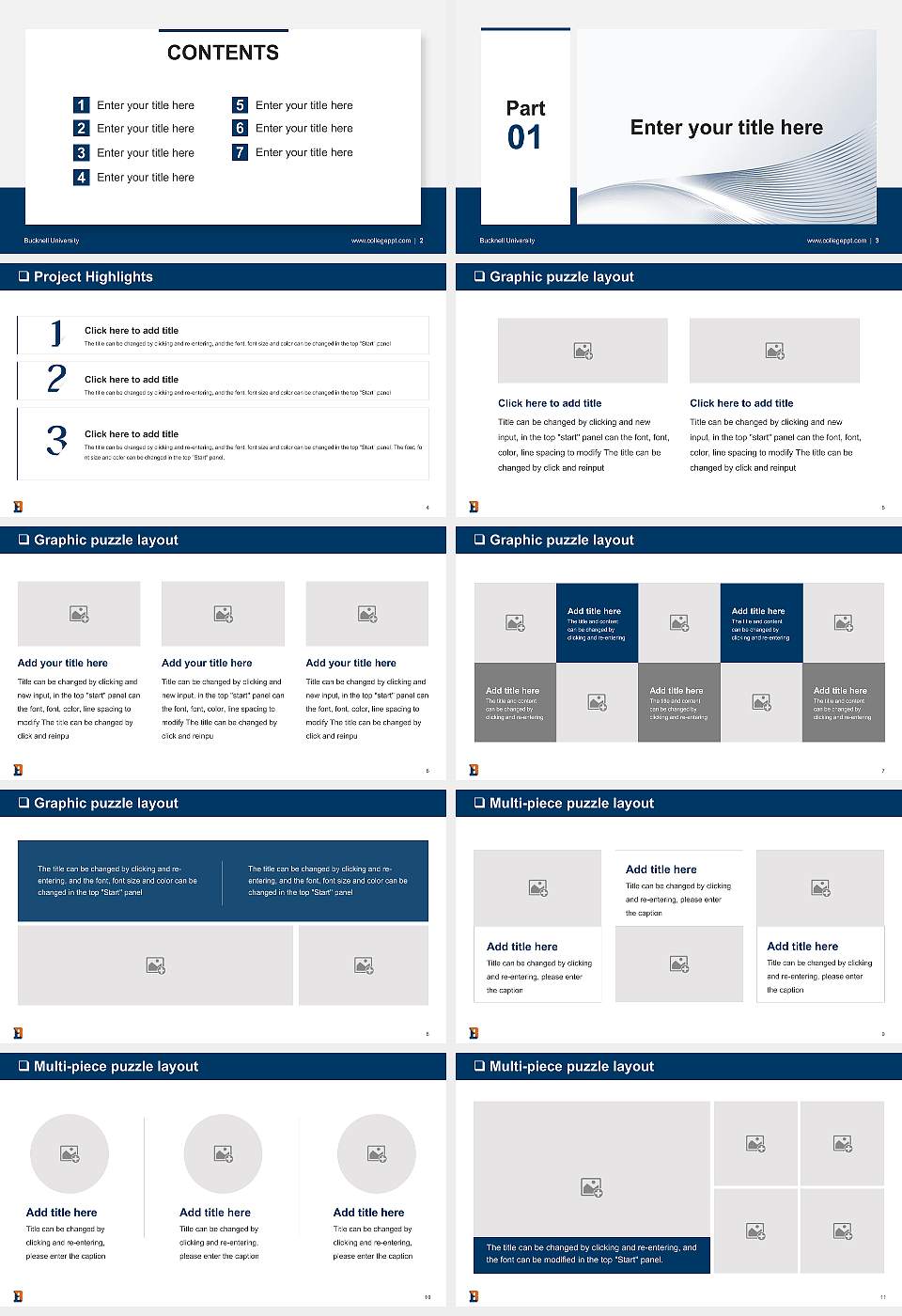 Bucknell University General Purpose PPT Template16:9 ratio PPT effect preview image2