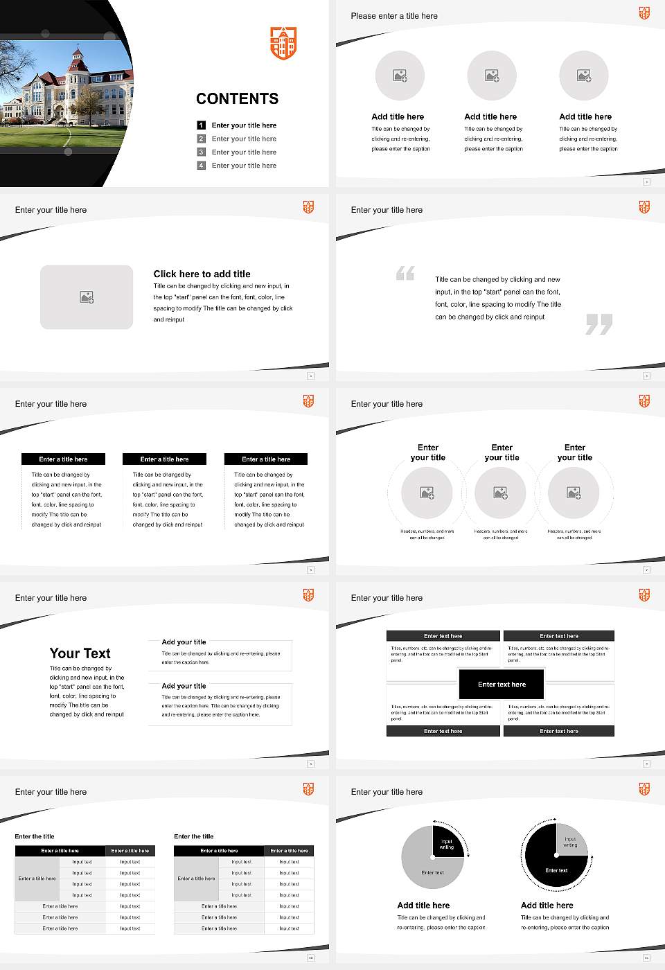 Carroll University Course/Courseware Creation PPT Template16:9 ratio PPT effect preview image2