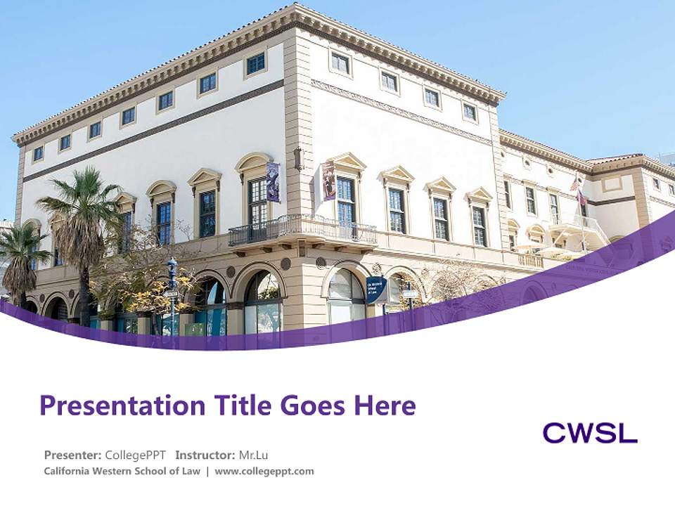 California Western School of Law Course/Courseware Creation PPT Template4:3 ratio PPT effect preview image5