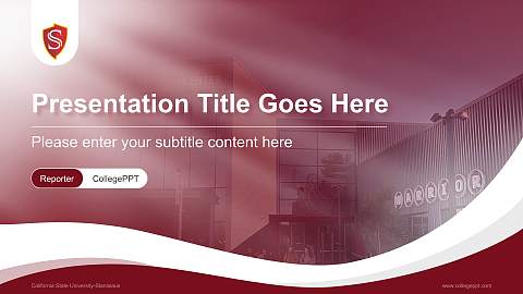 California State University-Stanislaus Lecture Sharing and Networking Event PPT Template