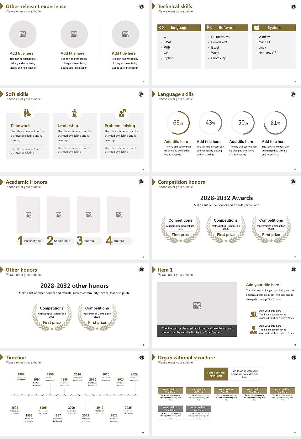 Bryant University Resume PPT Template16:9 ratio PPT effect preview image3
