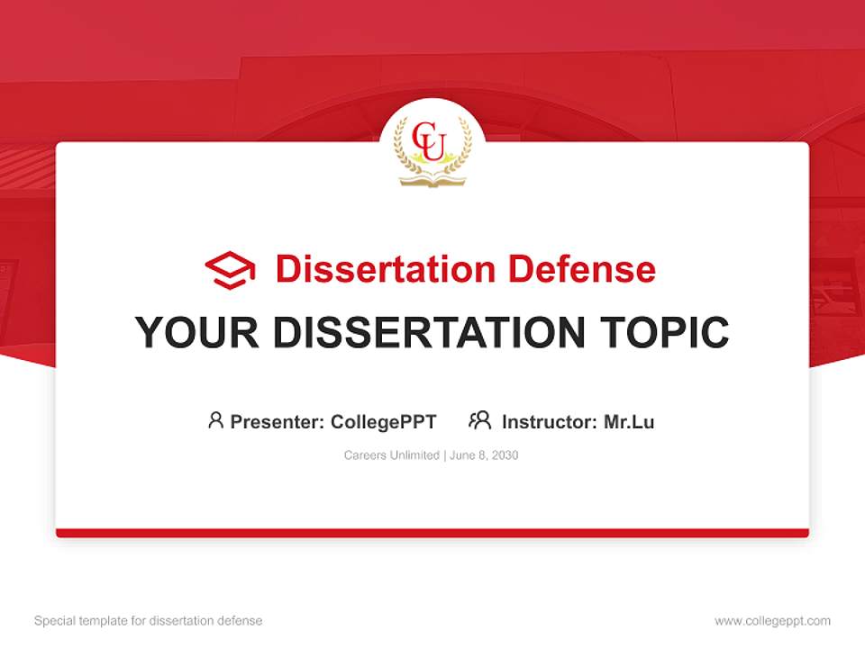 Careers Unlimited Graduation Thesis Defense PPT Template4:3 ratio PPT effect preview image7