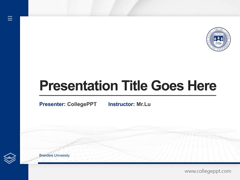Brandeis University Thesis Proposal/Graduation Defense PPT Template4:3 ratio PPT effect preview image5