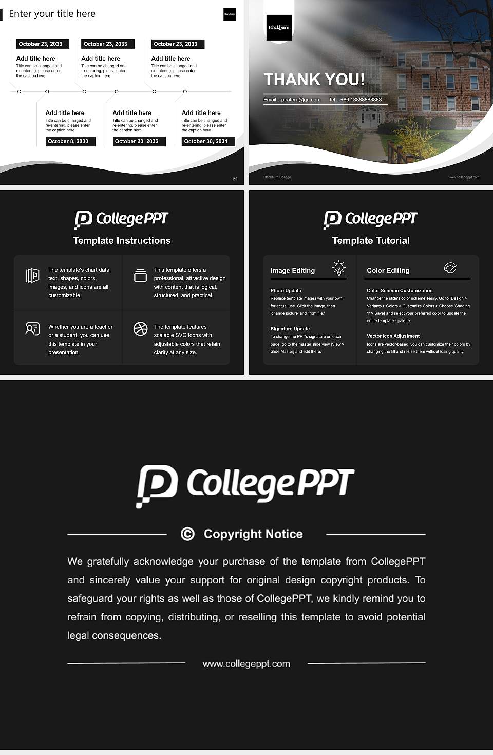 Blackburn College Lecture Sharing and Networking Event PPT Template4:3 ratio PPT effect preview image4